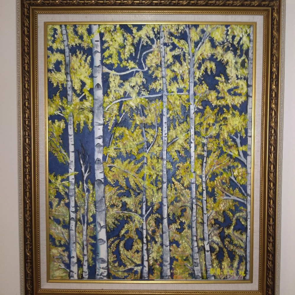 Original framed oil painting on canvas By Barbara Rice